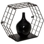 Nicho-decorativo-hexagonal---Linha-Wire---Aramado-com-madeira