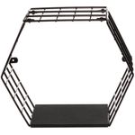 Nicho-decorativo-hexagonal---Linha-Wire---Aramado-com-madeira