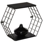 Nicho-decorativo-hexagonal-com-prateleiras---Linha-Wire---Aramado-com-madeira