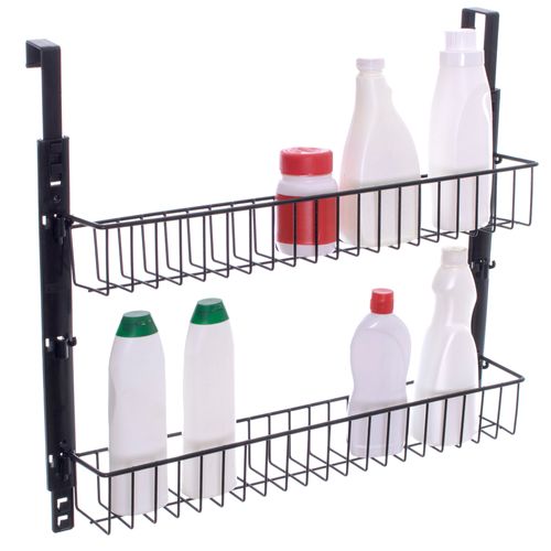 Cesto organizador aramado duplo para porta e parede