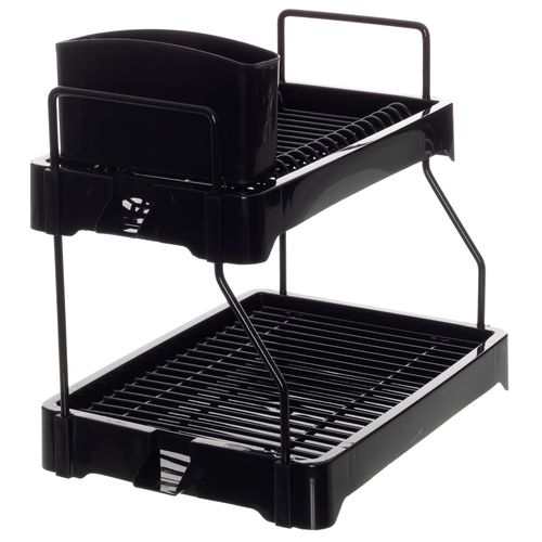 Escorredor de Pratos com Porta Talher Prime Aramado Dry Duplo