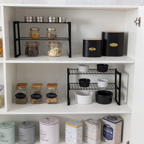 Organizador de Armário de Cozinha Aramado Combo 2un 3 Níveis
