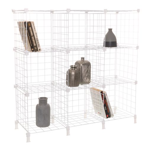 Estante para Livros Aramado para Roupas e Objetos 9 Nichos