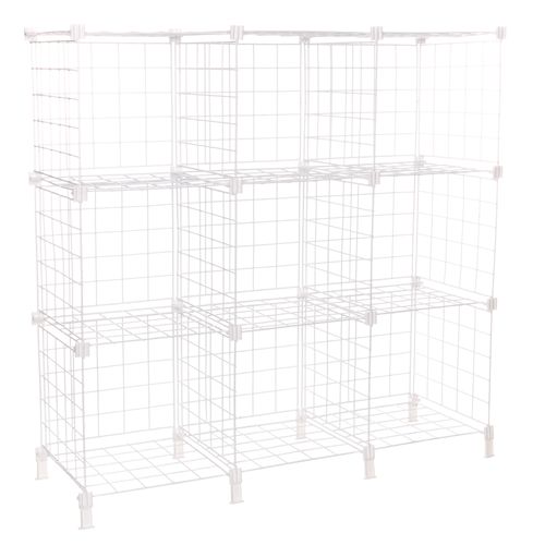 Estante para Livros Aramado para Roupas e Objetos 9 Nichos