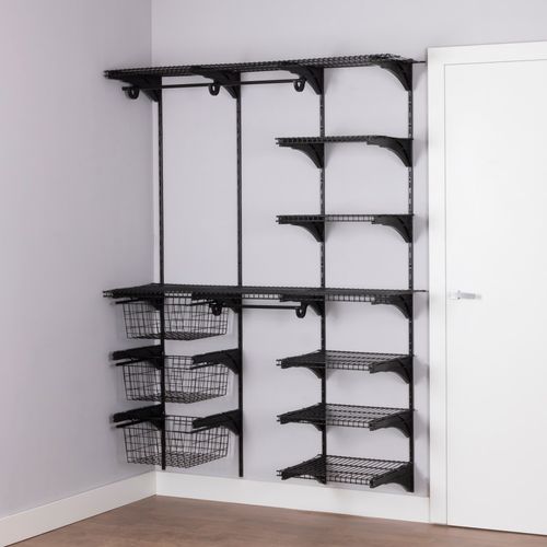Armário Multiuso Closet Aberto Parede Casal Aramado kit 54