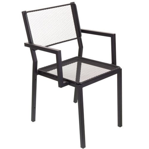Cadeira de Jantar Design Industrial Aramado Vita com Braço