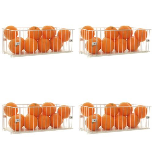 Fruteira de Parede Aramado Cozinha Cesto Frutas Kit 4P