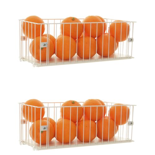 Fruteira de Parede Aramado Cozinha Cesto Frutas Kit 2P