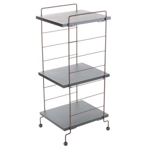 Mesa Lateral para Sala Moderna Porta Livros Aramado Madeira