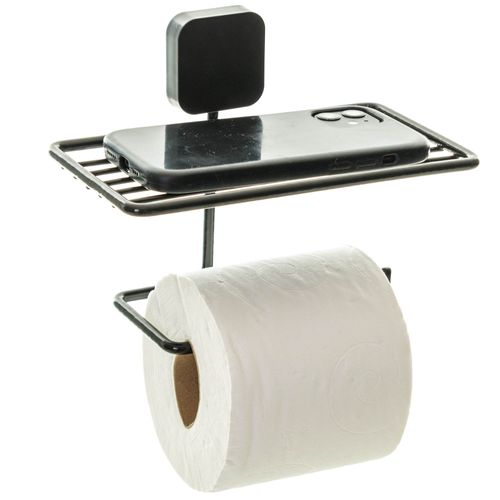 Porta Papel Higiênico de Parede Suporte Celular Aramado