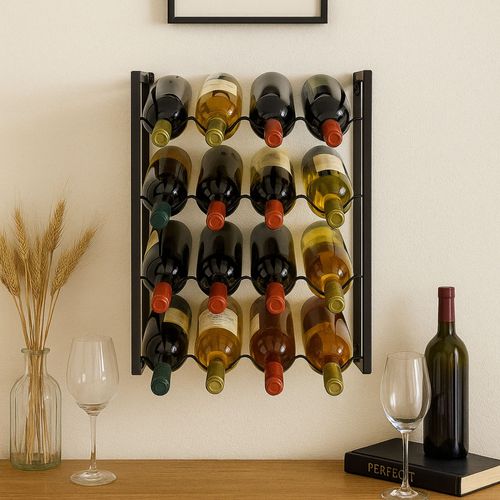 Mini Adega de Parede Aço Metalon 16 Garrafas