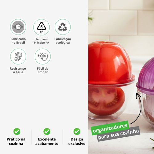 Kit com 4 potes organizadores de alimentos