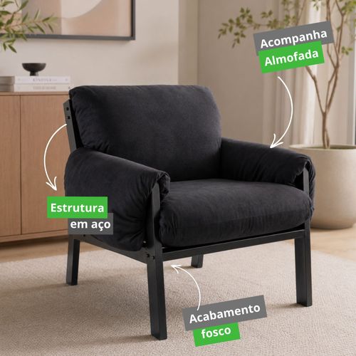 Poltrona Decorativa Reforçada Design Luxo Consultório Nona